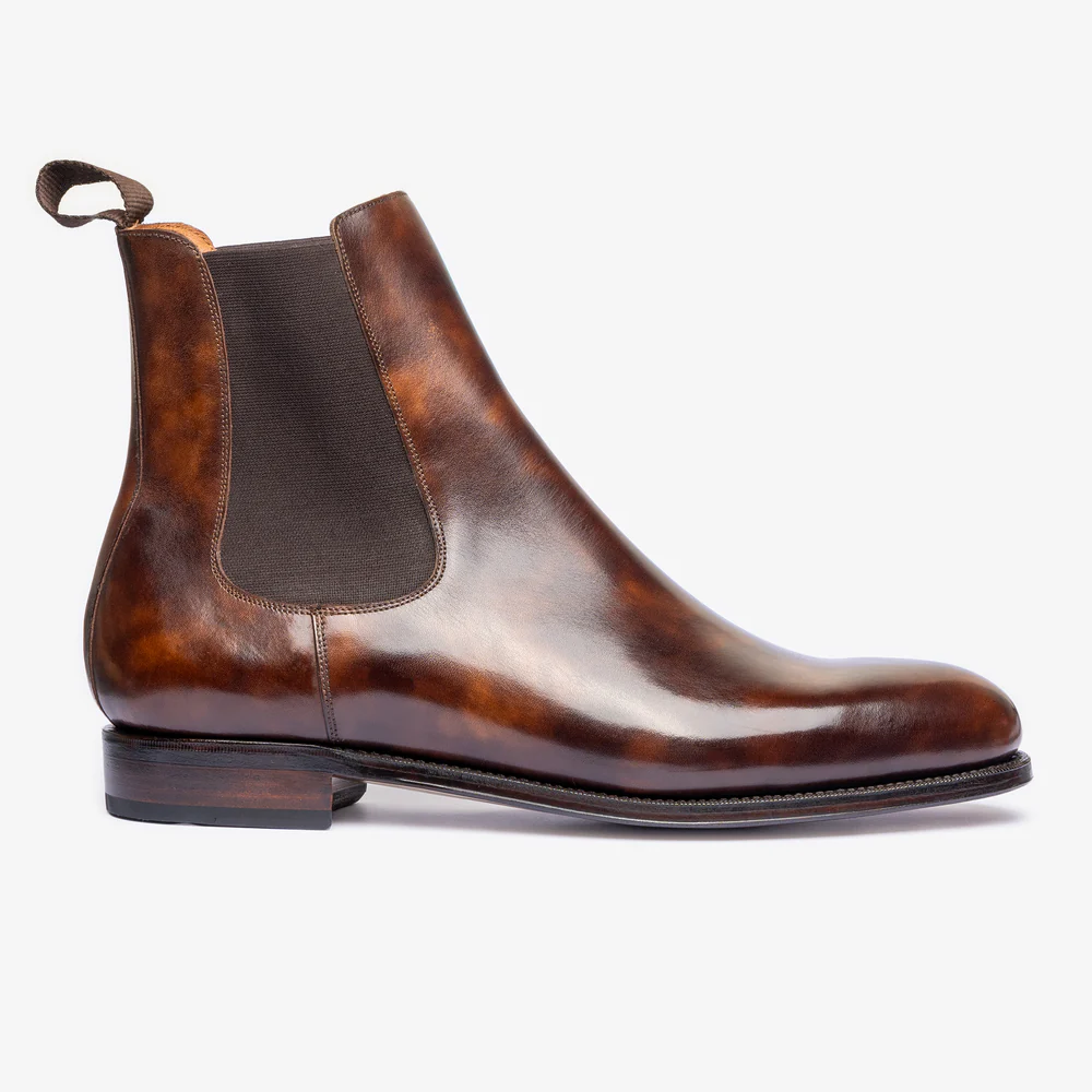 Men's Burnished Brown Chelsea Boots