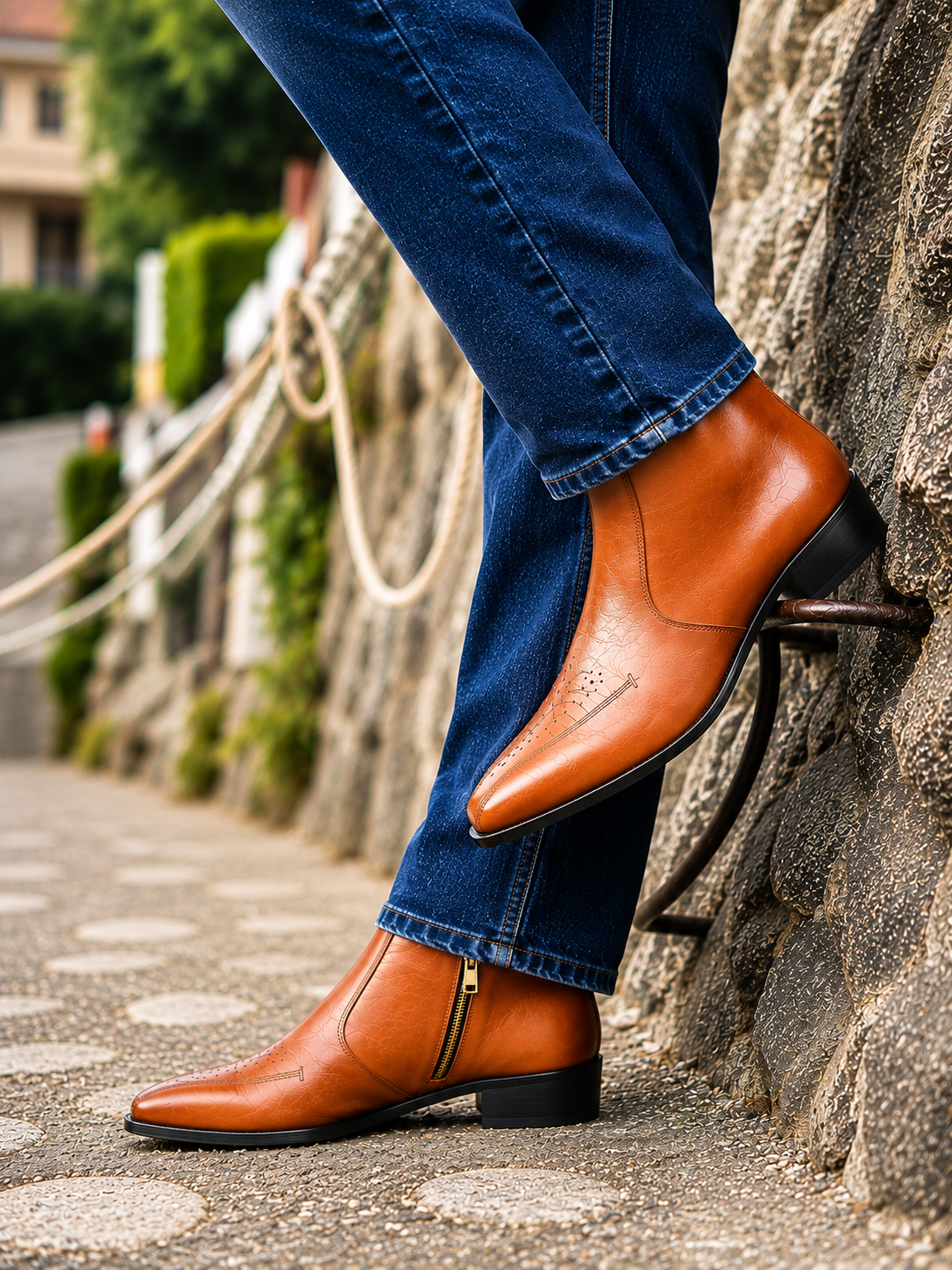 Verona Tan Chelsea Boots