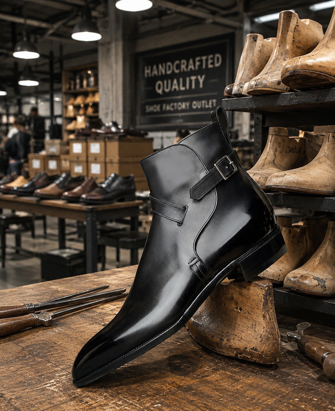Men's Black Jodhpur Boots