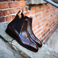 Men's Cap-Toe Espresso Chelsea Boots - Premium Leather Chelsea Boots